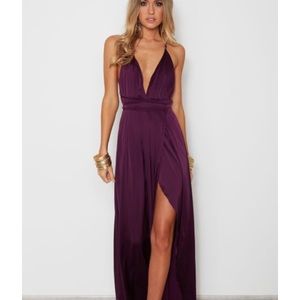 NWT WHITE FOX PLUM PROM/FORMAL DRESS